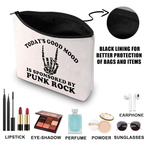 Punk Rock Makeup Bag Punk Rock Lover Gifts Today's Good Mood is Sponsored by Punk Rock Punk Rock Themed Gifts (Good Mood UK) - Image 3