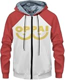 SPSMOKH ONE Punch Man - Disfraz de cosplay de Saitama, sudadera con capucha y cremallera, manga larga acolchada (sudadera con capucha Saitama, XXL)