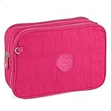 Estojo Escolar Feminino Box Jumbo Compartimentos Para Caneta Lápis Bolsinha Organizadora (ROSA)