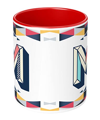 Image of 3D Colorful Alphabet Letter M Printed Coffee Mug For Girls Boys Friends Love Kids Best Gift For Birthday Anniversary Initial Letter M (Microwave Safe Ceramic Tea Coffee Mug-350ml) - ABV3TM2 114
