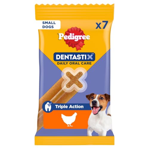 Pedigree DentaStix - Daily Dental Chews For Small Dogs (5-10 kg), 7 Sticks 110g Pack of 10