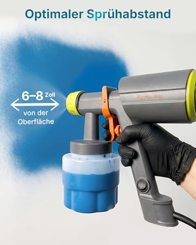 Tilswall Powerful & Lightweight Electric Paint Sprayer, 1000ml Detachable Cup, - image 9