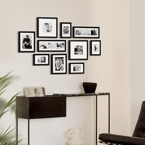 ArtbyHannah Assorted Sizes Gallery Wall Frame Set, Black Picture Frame