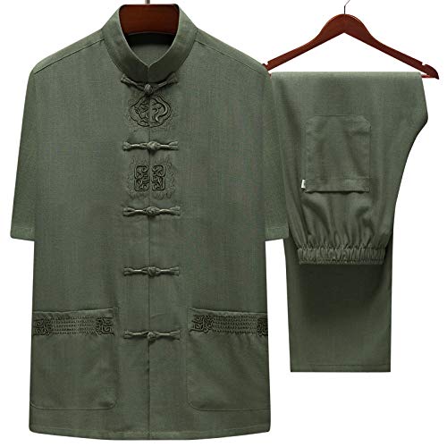 QWZXAS Tai Chi Ropa Comodo Transpirable Clásico Hombre Bordado Tai Chi Traje...