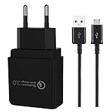 QUALCOMM QUICHCHARGER 3.0- QC 3.0 18W Netzteil, unterstützt schnelles aufladen. bis zu 80%, 4x schneller als herkömmliche Netzteile. Original Qualcomm-Chip verbaut.!! Das Netzteil unterstützte nicht den SuperCharge!