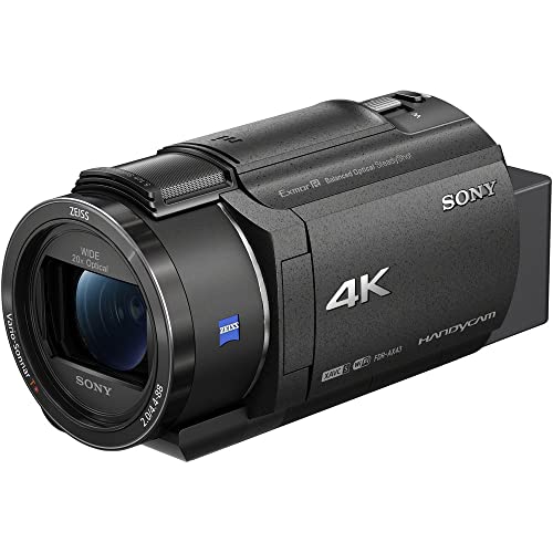 Sony Fdr-Ax43 Uhd 4K Handycam Camcorder (Fdrax43/B) + 64Gb Memory Card + 2 X Np-Fv70 Battery + Filter Kit + Wide Angle Lens + Telephoto Lens + Bag + Charger + Card Reader + Led Light + More (Renewed) #TOP3