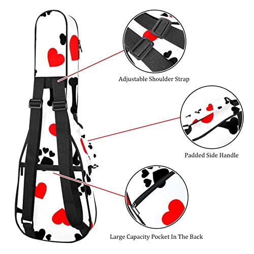 Sac de transport ukulélé ténor étanche - Housse guitare hawaienne motif patte de chien - 3