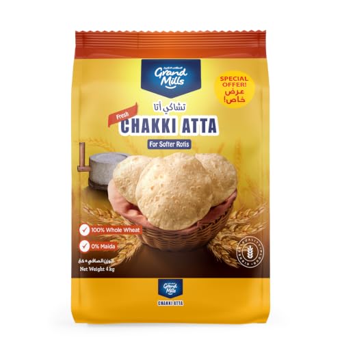 Grand Mills Chakki Atta Flour Pack of 4kg Special Promo