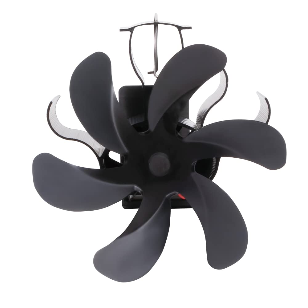 Ventilatore per Stufa a Legna,Ventola per Stufa a Legna con 6 Pale per Bruciatore di Tronchi/Stufa/Camino/Accelerare la dissipazione del calore (Pipeline sospese)