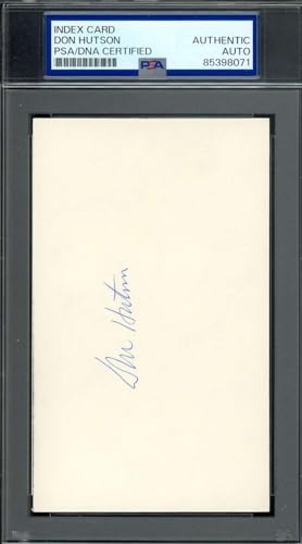 Don Hutson PSA DNA Signed 3x5 Index Card Autograph
