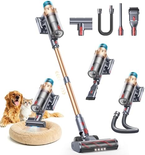 SMOTURE Cordless Vacuum Cleaner, 50KPa 600W Stick Cordless Vacuum...