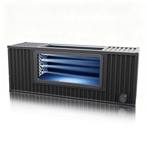 Ctemnpho Desktop Wind Tunnel for 1:64 Diecast Cars - Mini Wind & Water Vapor Simulator Display Cases for Diecast Cars Collectors and Hobbyists Black