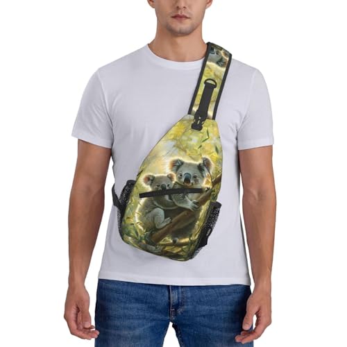 Mochila Pequeña Unisex Sling con Estampado de Hojas Koala miniatura 7