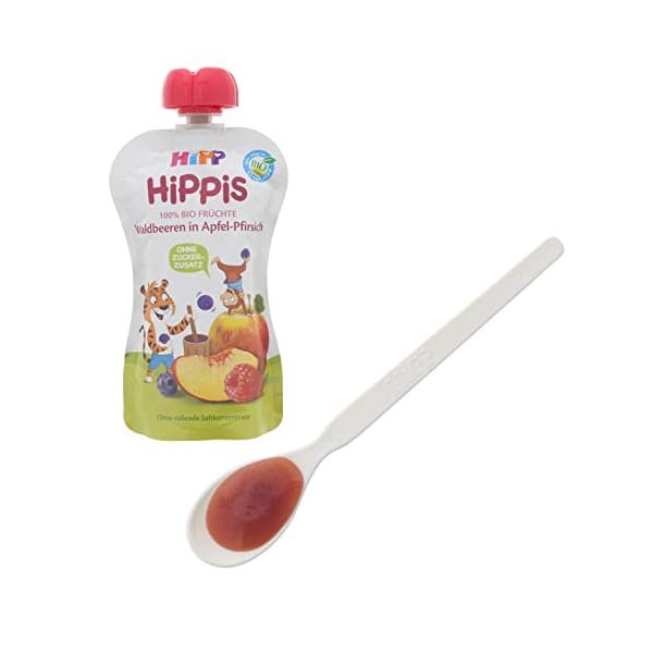 HiPP HiPPiS Quetschbeutel Mixpack, 4 verschiedene Geschmacksrichtungen, 100% Bio-Früchte ohne Zuckerzusatz, 4 x 4 Beutel… – Bild 5