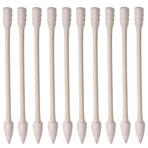 AxeSickle Cotton Swabs Cotton Tipped Applicator Double Tipped with Cardboard Handles, 400 Pieces (Pointed and Spiral Tip)