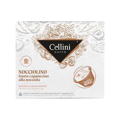 Caffè Cellini Nescafè Dolce Gusto* Cápsulas Compatibles Nocciolino - 90pcs | Sabor Dulce y Sorprendente