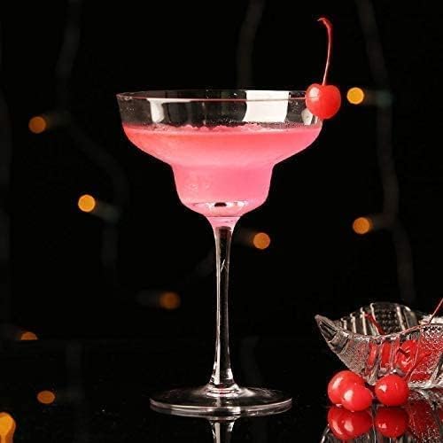 Onecado Margarita Cocktail & Wine Glasses Classic for Drinking Wide Mouth Cocktail Wine Drinking Glasses Glass Super Clarity Clear Set 200ml Transparent Set of 6 3