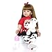 Reborn Baby Dolls 60Cm 24Inch Princess Girl Doll avec des Cheveux Longs Real Life Like Looking Newborn Reborn Toddler Dolls Playmate Toy pour Les Enfants De 3 Ans Et Plus (2#)