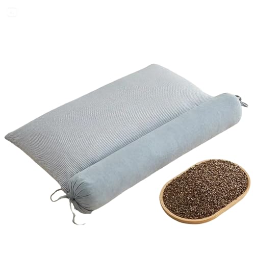 2-in-1 Detachable Innovative buckwheat Pillow, 3 Modes: Skin-Friendly, Breathable, Curve-Fitting, 3-Point Support for Neck/Shoulder/Head, aids Joints, deep Sleep, Multi-Protects Cervical Spine