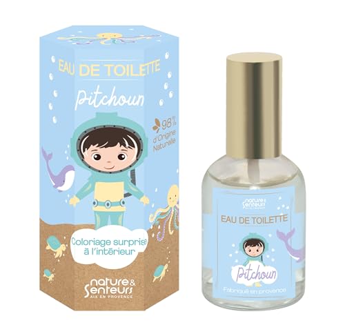 NATURE & SENTEURS Eau de Toilette Pitchoun 50 ml – Perfume cítricos y albahaca para niños de 4 a 8 años – Fabricado en Francia