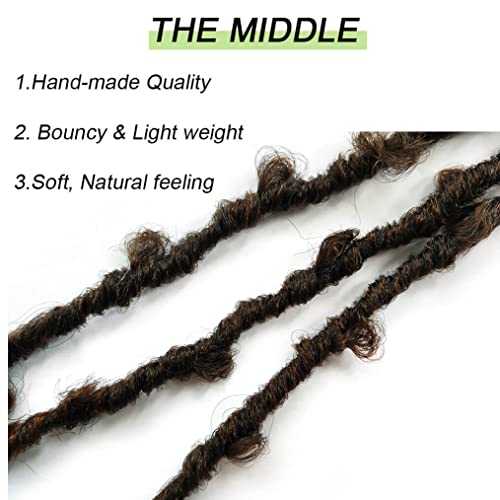 Vchido 6 Packs Butterfly Locs Crochet Hair 12 Inch Pre Looped Distressed Ombre Brown Short Bob Butterfly Crochet Locs (12Inch, 1B/30) #TOP4