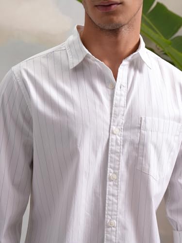 Highlander Men’s Slim Fit Striped Shirt | Full Sleeves | Everyday Wear Stylish Shirt for Men - Image 7