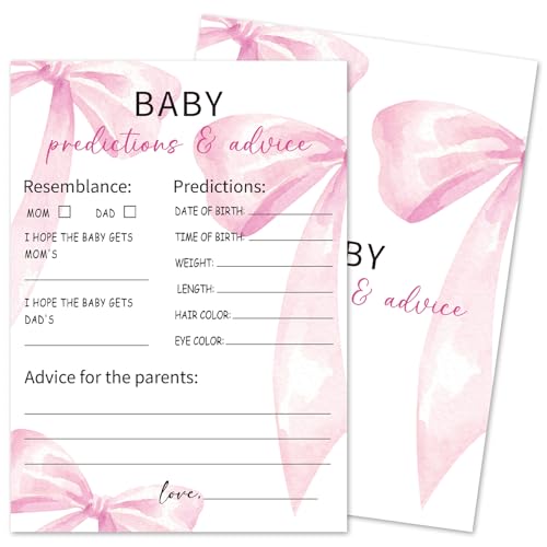 Cartes de jeu pour fête prénatale P01 : prédictions baby shower et animations de table