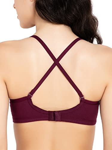 Image of Clovia Women's Polyamide Padded Non-Wired Full Coverage Multiway T-Shirt Bra