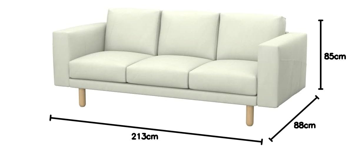 comfortly Hoes voor Uppland 3-zitsbank (NIET EKTORP), vervangende slipcover, zachte duurzame wasbare stof, gemakkelijk schoon te maken en te vervangen ( kroon - kurkuma