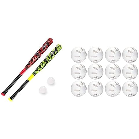 Ortiz34 Graffiti Plastic Bat & Ball Homerun Set + Hot Glove 12 Practice Curve Baseballs Cover