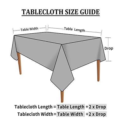 Smiry Rectangle Table Cloth, Waterproof Heavy Duty Vinyl Tablecloths, Wipeable Washable Table Cover for Kitchen and Dining Room (Brown, 60" X 102")