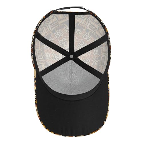 Casquette de baseball animal délavée avec trou queue de cheval et patchwork ethnique