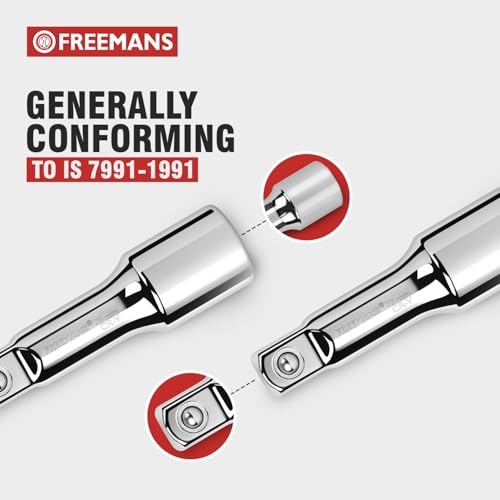 Image of FREEMANS 1 /2 inch Drive Socket Extension Bar - 75mm With CR-V Steel with Mirror Finish | Heavy Duty Socket Extension & Triple Chrome Plated Tool Use For Home & Industrial