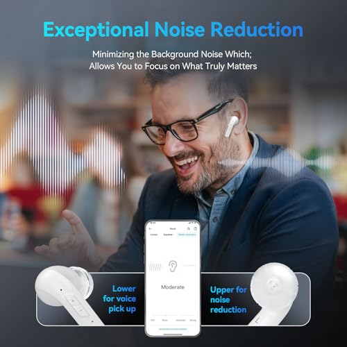 Image of Retekess Hearing Sense1 Headphones for Seniors, Over-the-counter Rechargeable Bluetooth Headphones, Self-Adjusting, FDA Approved, with App, Noise Cancelling and In-Ear Detection