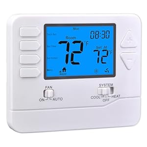5-1-1 Day Programmable Thermostats for Home 1 Heat/ 1 Cool Conventional Single-Stage Systems