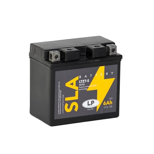 LANDPORT Batterie 12V 6Ah LTZ7-S SLA kompatibel für AJP PR5 250 Enduro Aprilia Aprilia AF1 SR 50 Baotian BT49QT Beta RR 125 300 Gas Gas EC 250 Racing