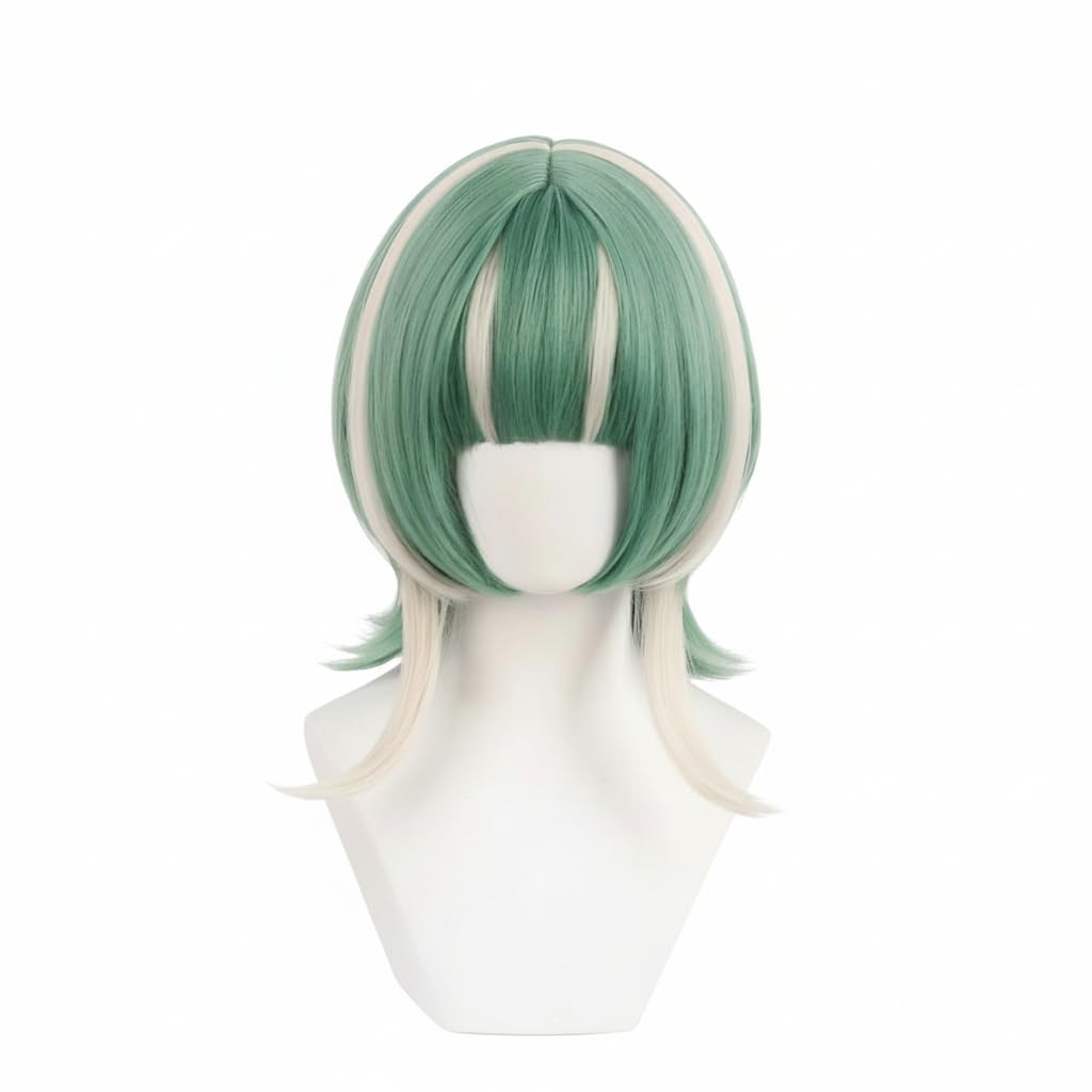 Green Wig for akuta Guita Hebby Cosplay Long Anime Wig Synthetic Heat Resistant Costume Accessories for Festival & Party, with Wig Cap