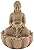 Calm Buddha Zen Outdoor Water Fountain with Light LED 14" High Faux Sandstone Resin Meditation Decor for Garden Patio Yard Home Lawn Porch House Relaxation Exterior Balcony Roof - John Timberland
