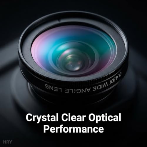 Image of Drumstone 0.45X Wide Angle Camera Lens for Smartphone, Clip-On Mobile Phone Lens with Macro Function, Portable Lens for Compatible Phone Cameras, Photography, Vlogging & Travel, 3-Year Warranty