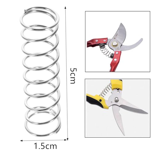 Ai-OUMLEEF Fruit Pruning Shears Trimming Steel Springs Small Springs Garden Pruner Tools Garden Pruner Spring Flower Pruner Spring Part (Silver 20pcs) - Image 3