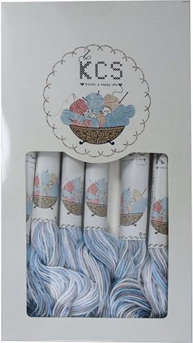 Image of KCS Big skeins of 25 Meters Size 25 Color Variegated Cross Stitch Stranded Threads,6 skeins,4010