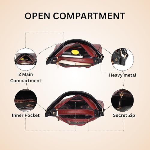 Image of Durable leather Hobo Bag for Women Branded Stylish Handbag