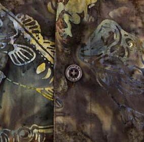 Johari West Bass Bend Tropical Hawaiian Batik Shirt - Image 3