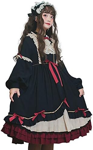 Amazon コス王国 ロリータ ワンピース 長袖 Lolita レディース 萌え 可愛い 制服 学園祭 文化祭 コスプレ イベント デート クラシカル 女性s コスプレ 仮装 通販