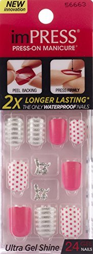NEW 2015 KISS imPRESS "VAMP IT UP" 2x Longer Lasting Short Nails by Broadway Press-On Manicure Nails