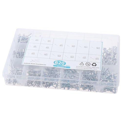Pop rivet assortiment de rivets aveugles aluminium durable 14 tailles avec étui de rangement