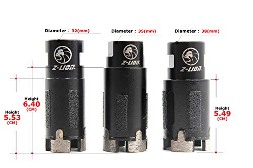 Broca diamantada Z-Lion 1-1/2 pulg para granito y concreto miniatura 3