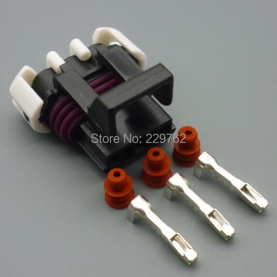 5/100Sets 3 Pin 1.5mm 1212961 12129615 12110293 150 Auto Wire Connector Male Female Front Lamp Plug for Chevrolet - (Color Name: 10sets Female)