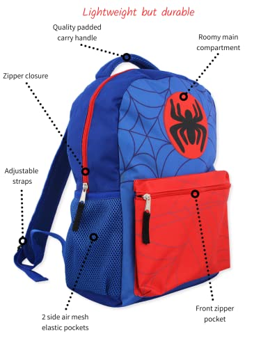 Marvel Spider-Man Spidey and Friends Boys Girls 16" School Backpack (One Size, Blue/Red)2