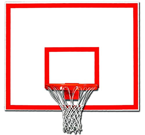 Playground Marked Steel Basketball Backboard 42” x 60” Rectangular Steel Backboard with Orange Target & Border